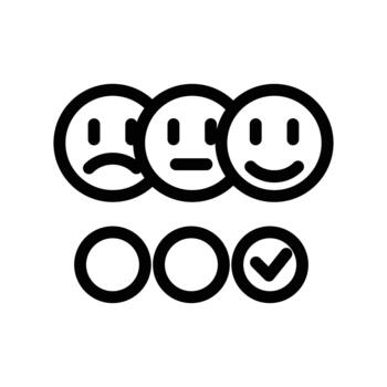 emotional feedback outline icon design good for web or mobile app vector