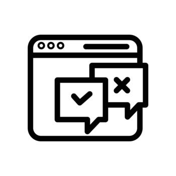 web encuesta contorno icono diseño bueno para web o móvil aplicación vector