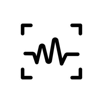 Speech sound recognition simple outline icon design good for web or mobile app vector