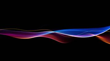 Abstract Colorful Fluid Particle Wave Visualization Background. 4K transparent Alpha Channel. ProRes 4444. video