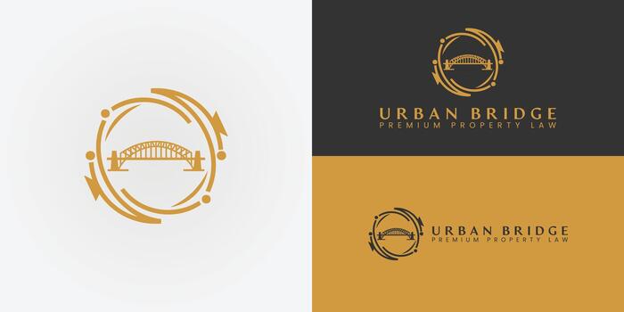 The Harbour Bridge's fluid, circular path symbolizes the reliable property conveyancing service that connects clients to their goals. Its modern design conveys trust, speed, and premium service. vector