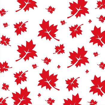 Red maple leaf pattern design vector
