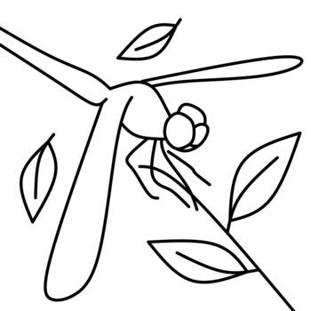 Simple lines capturing natures calm vector