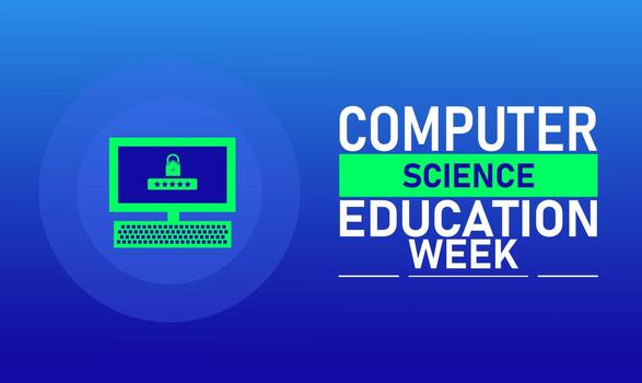 Computer Science Education Week Highlights the Importance of Digital Literacy Encouraging Hands On Learning Creative Coding Projects and Greater Access to Technology Education for All Students vector