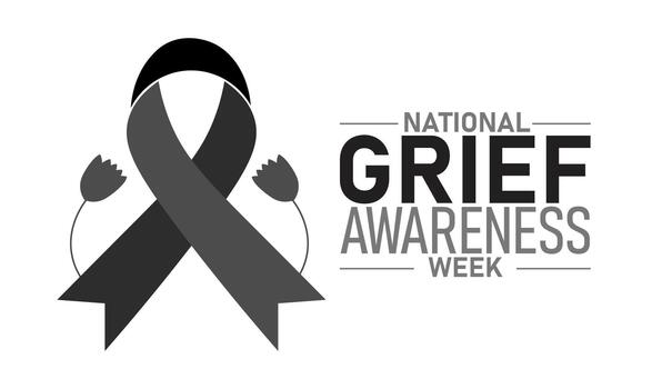 National Grief Awareness Week Highlights the Importance of Emotional Support Community Connection and Encouraging People to Learn About Healthy Grieving and Ways to Comfort Those Experiencing Loss vector