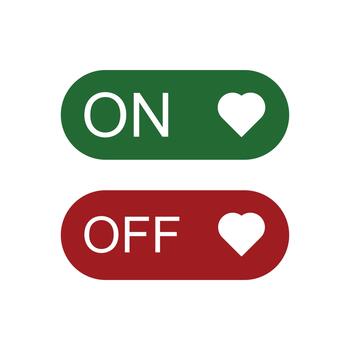 On and off switch buttons vector