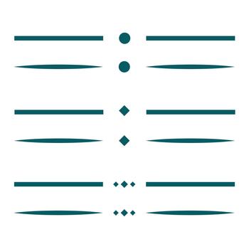 divisor marco frontera horizontal línea conjunto forma icono para decorativo vector