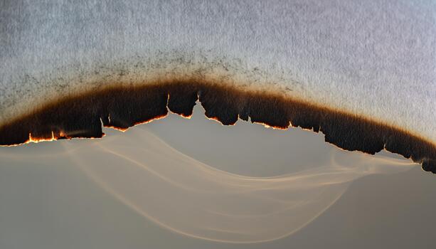 Abstract Burnt Edge with Smoke and Light Effects in Neutral Colors photo
