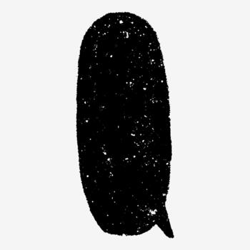 Hand drawn speech bubble with crayon and marker strokes. Pencil and chalk lines add playful sketch details. Text box chalkboard empty for notes or messages. vector