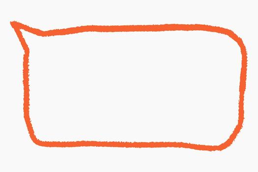 Pencil drawn speech bubble with sketch style lines. Crayon and pen strokes accentuate the playful hand drawn look. Text box chalkboard empty for notes. vector