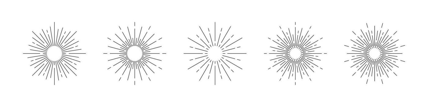 A set of lines that are drawn in different colors vector