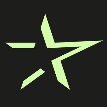 Abstract Y2K inspired star shape with sharp lines, and futuristic neon style. Perfect for branding, design, and textile. vector