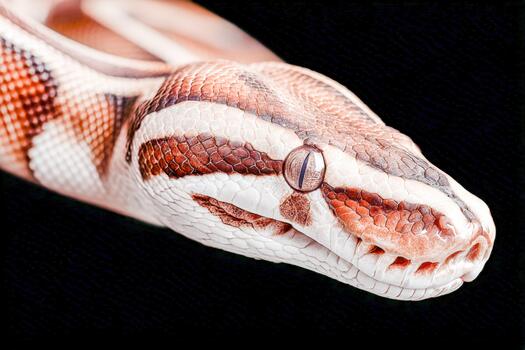 Colorful python snake displaying striking scales and unique features photo