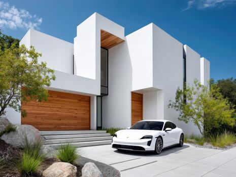 Modern architecture features sleek lines and a minimalist style in homes photo