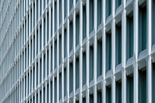 Modern architectural design featuring a facade with geometric patterns photo