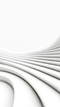 Curved white architectural lines create a smooth, flowing design in a modern space photo