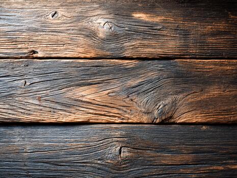 Rustic wooden surface showcasing natural grain and texture in warm tones photo