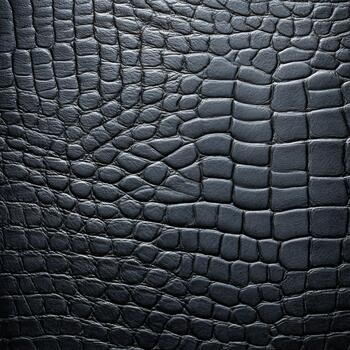 texturizado negro cuero antecedentes con un único reptil modelo de cerca foto