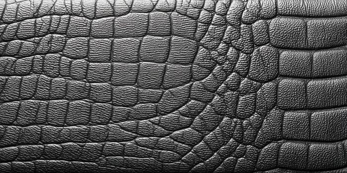 detallado textura de negro cocodrilo cuero con único patrones foto