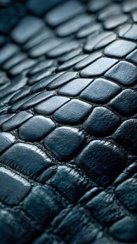 Close-up view of textured black reptile skin showcasing intricate details photo