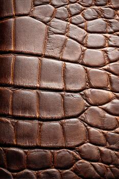 Textured brown leather surface with intricate patterns and details photo