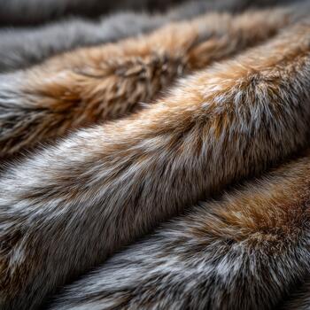 Soft textures of fur in warm tones on a cozy surface photo