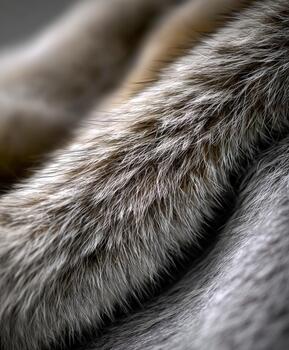 Close-up view of soft fur highlighting texture and colors photo