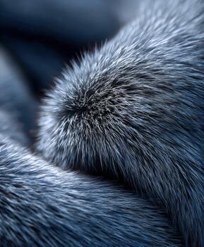 Textured blue fur close-up showing fine details and soft strands photo