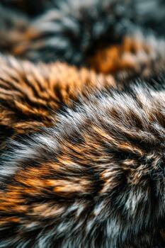 Soft fur texture displaying rich colors and patterns in natural light photo