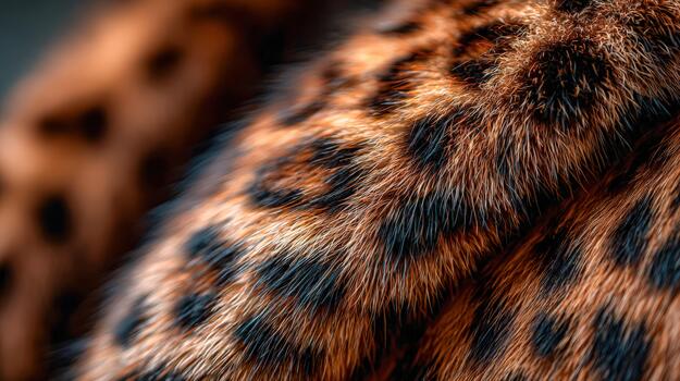 Details of a leopard's fur showcasing rich patterns and textures in nature photo