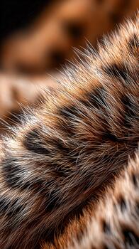 Close view of a leopard's fur showing intricate patterns and textures photo