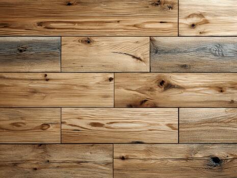 Natural wood flooring with warm tones and diverse grain patterns in interior design photo