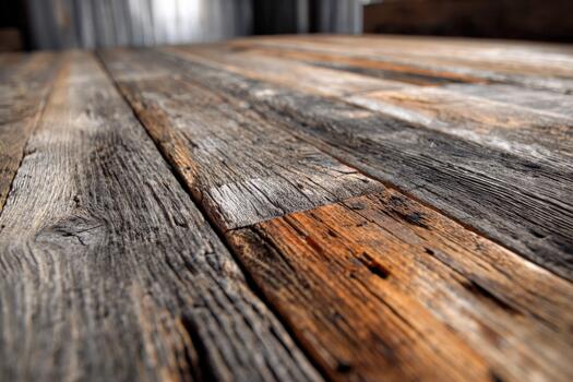 Rustic wooden tabletop with rich textures and grain patterns indoors photo