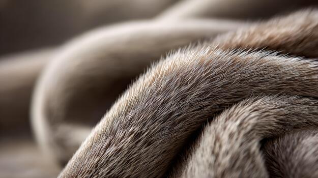 Soft, textured fibers intertwine in a cozy arrangement on a warm background photo