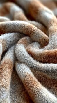 Soft and cozy fabric texture with warm tones and gentle patterns in close-up photo