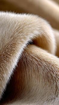 Soft texture of golden fur showcased in a close-up view indoors photo