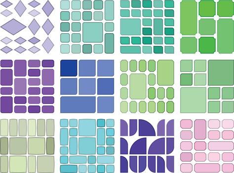 Minimal bento grid layout set for clean contemporary visual compositions vector
