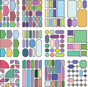 Versatile bento grid collection for professional branding and UI concepts vector