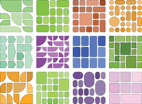 Unique bento grid style bundle for stylish digital artwork concepts vector