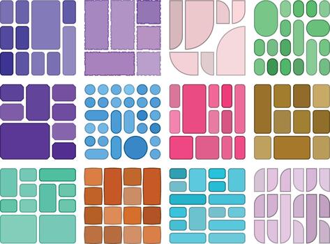 Creative modular bento grid system for professional visual compositions vector