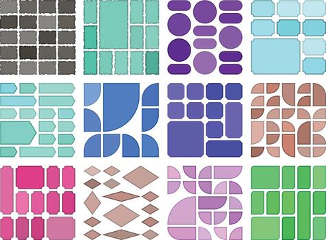 Professional modular bento grid mix for clean and impactful design work vector