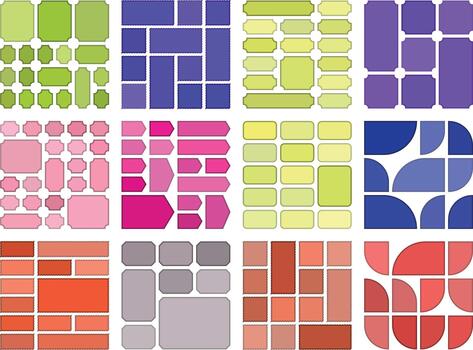 Professional bento grid visual set for impactful digital presentation designs vector