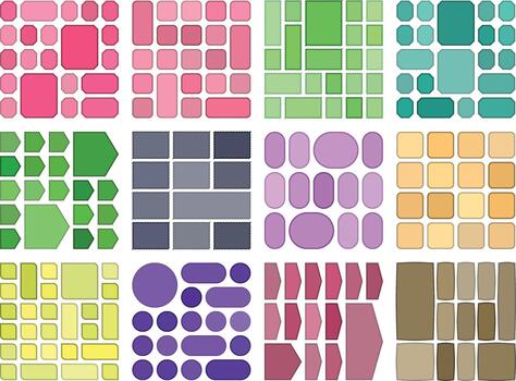 Advanced modular bento grid visuals for professional branding materials vector