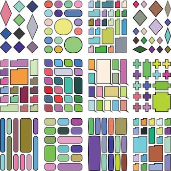 Innovative structured bento grid bundle for versatile digital layout styles vector