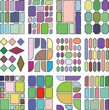Modern bento grid design bundle for creative layout inspiration vector
