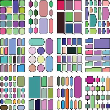 Clean bento grid bundle crafted for aesthetic web design projects vector