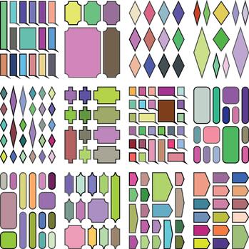 Stylish bento grid arrangement set for advanced creative projects vector