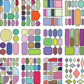 Dynamic bento grid combinations crafted for next generation designs vector