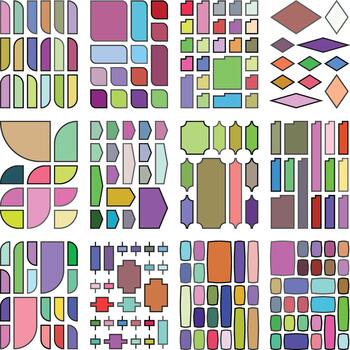 Modern interface bento layout bundle optimized for digital creators vector