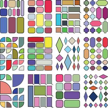 Minimalist interface grid collections crafted for elegant digital designs vector